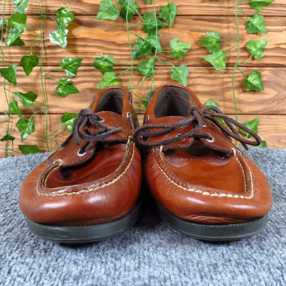 Dockers Castaway Mens Boat Shoe Size 10.5 Wide Casual Nautical Brown Leather